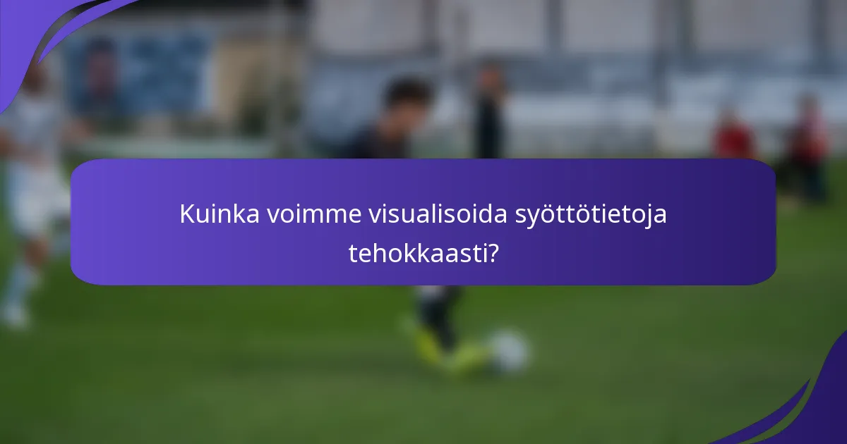 Kuinka voimme visualisoida syöttötietoja tehokkaasti?